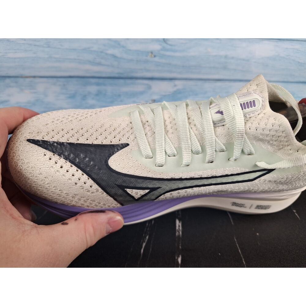 Mizuno Neo Zen Running Shoes White Soft Purple Green Cushioned Trainer Size 9 - Picture 14 of 15